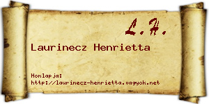 Laurinecz Henrietta névjegykártya
