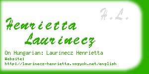henrietta laurinecz business card